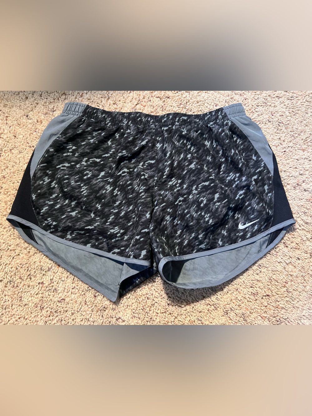 Nike Dri-Fit Black & Gray Athletic Shorts